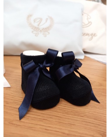 Calzini Newborn con fiocco in raso