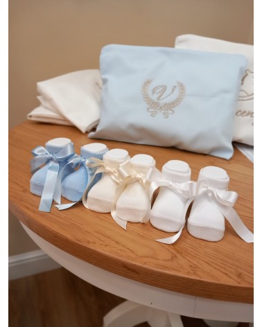 Calzini Newborn con fiocco in raso