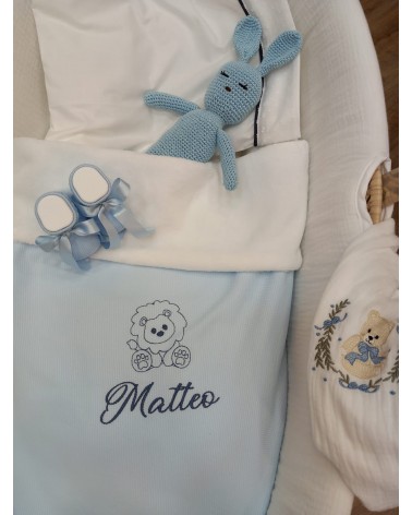 Copertina Baby Love in piquet di cotone e spugna di bamboo