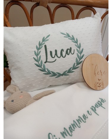 Cuscino decorativo in plumetis