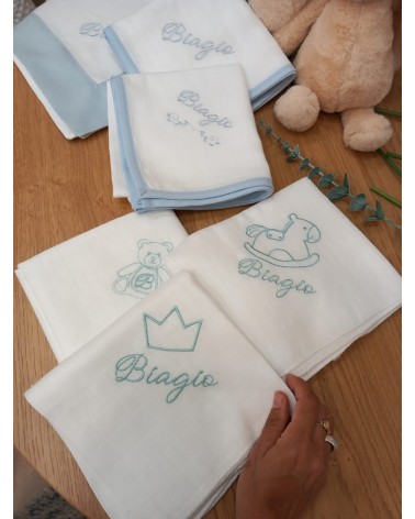 Tris di quadrati di cotone personalizzati