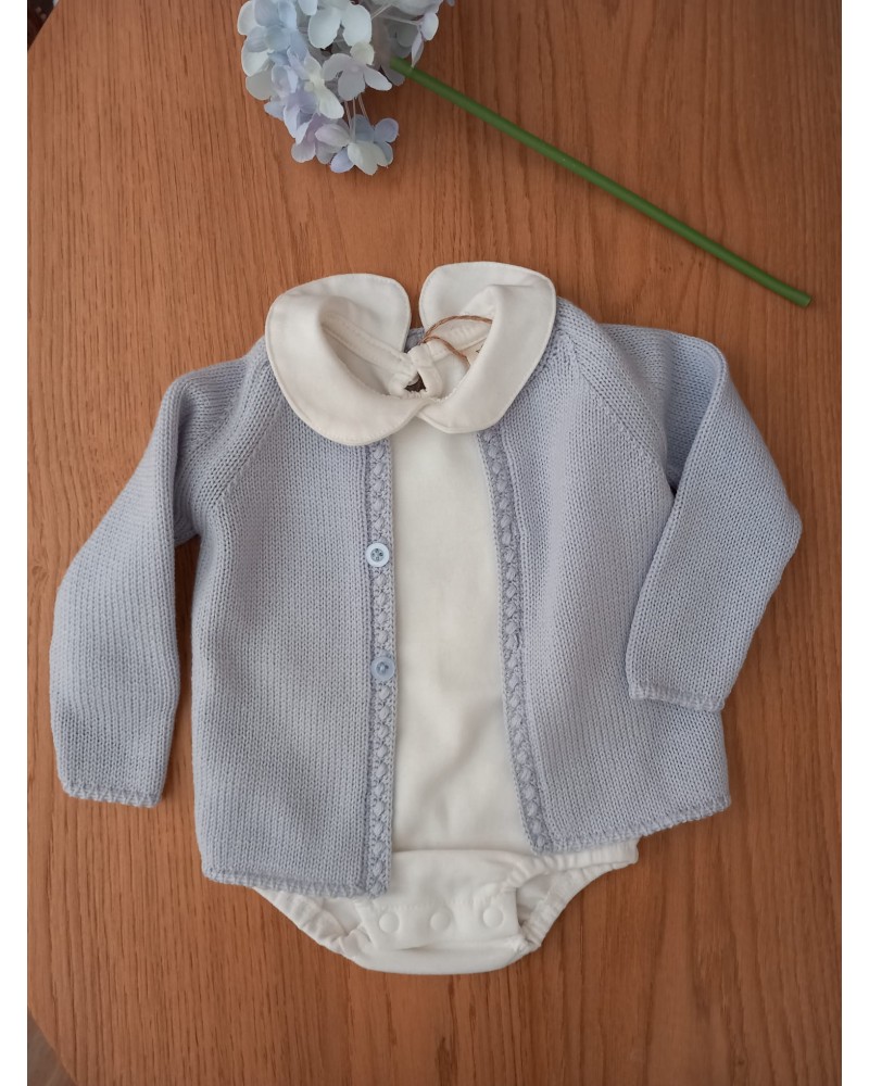 Cardigan in lana merinos